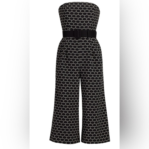 eva mendes for New York & Company Pants - Eva Mendes Black and White Jumpsuit Patterned Women's Pants Size 12